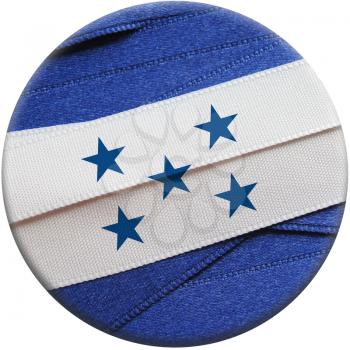 Honduras flag or banner made with blue and white ribbons