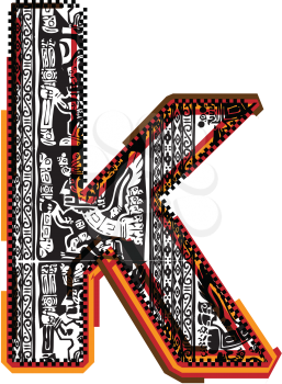 Inca`s font letter k