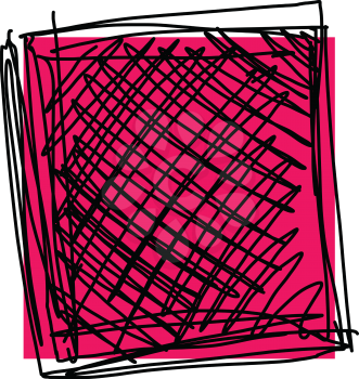 Sketch of square vector illustration