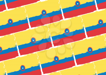 abstract COLOMBIA flag or banner vector illustration