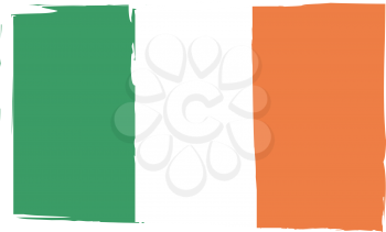 Grunge IRELAND flag or banner vector illustration
