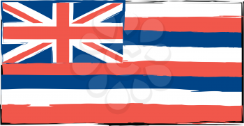 abstract HAWAIIAN flag or banner vector illustration