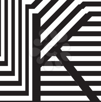 Black and white letter K design template vector illustration