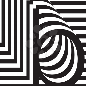 Black and white letter b design template vector illustration