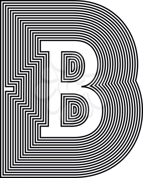 Letter B  Line Logo Icon Design - Vector Illustration