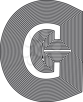 Letter C  Line Logo Icon Design - Vector Illustration