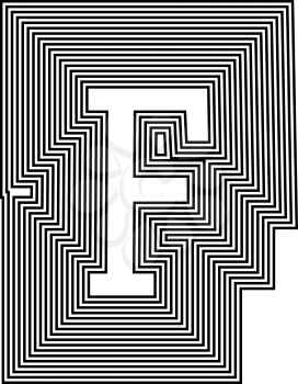 Letter F  Line Logo Icon Design - Vector Illustration