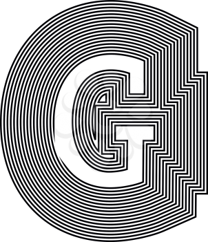 Letter G  Line Logo Icon Design - Vector Illustration
