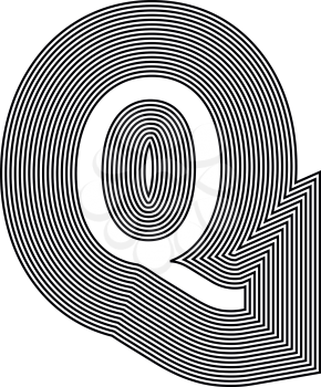 Letter Q  Line Logo Icon Design - Vector Illustration