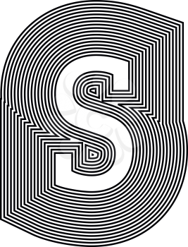 Letter S  Line Logo Icon Design - Vector Illustration