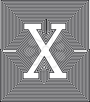 Letter X  Line Logo Icon Design - Vector Illustration