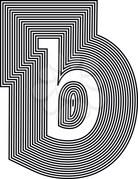 Letter b  Line Logo Icon Design - Vector Illustration