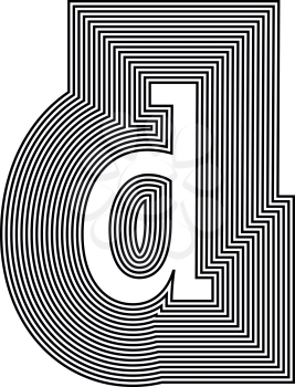 Letter d  Line Logo Icon Design - Vector Illustration