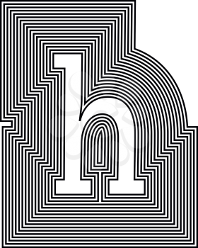 Letter h  Line Logo Icon Design - Vector Illustration
