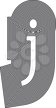 Letter j  Line Logo Icon Design - Vector Illustration