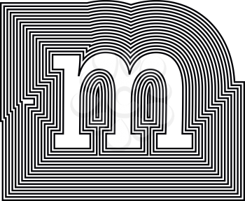 Letter m  Line Logo Icon Design - Vector Illustration