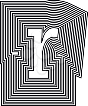 Letter r  Line Logo Icon Design - Vector Illustration