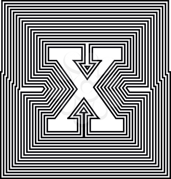 Letter x  Line Logo Icon Design - Vector Illustration