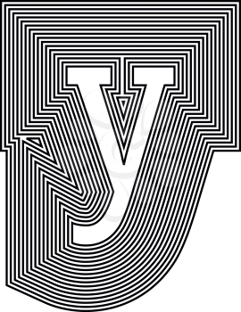 Letter y  Line Logo Icon Design - Vector Illustration