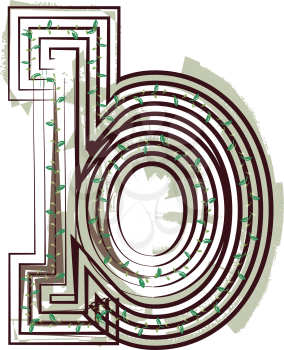 Letter b  Eco Logo Icon Design - Vector Illustration