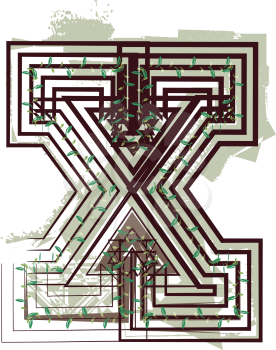 Letter x  Eco Logo Icon Design - Vector Illustration