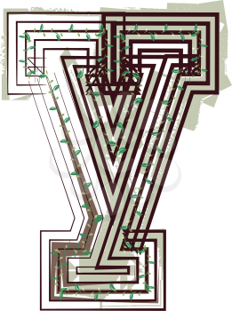 Letter y  Eco Logo Icon Design - Vector Illustration