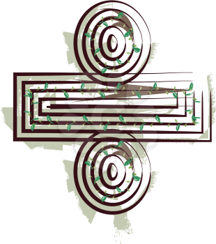font Symbol Eco Logo Icon Design - Vector Illustration