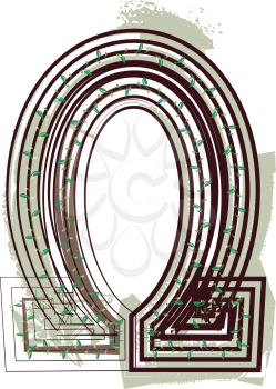 Omega Symbol Eco Logo Icon Design - Vector Illustration