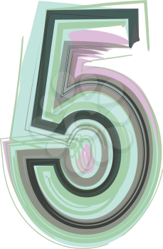 Number 5 - Logo Icon Design - Vector Illustration