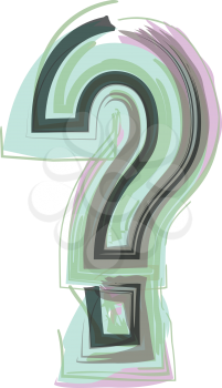 QUESTION MARK symbol Line Logo Icon Design - Vector Illustration