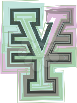 Yen symbol Line Logo Icon Design - Vector Illustration