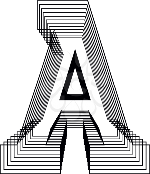 Letter A  Line Logo Icon Design - Vector Illustration