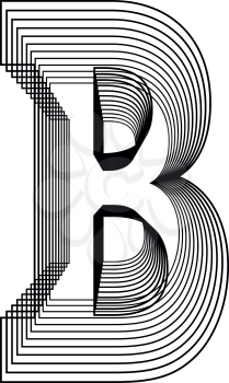 Letter B  Line Logo Icon Design - Vector Illustration