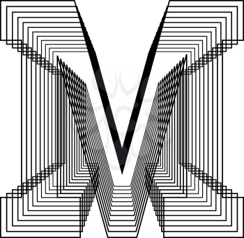 Letter M  Line Logo Icon Design - Vector Illustration