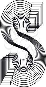 Letter S  Line Logo Icon Design - Vector Illustration