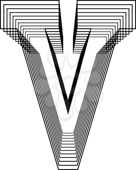 Letter V  Line Logo Icon Design - Vector Illustration