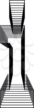 Letter i  Line Logo Icon Design - Vector Illustration
