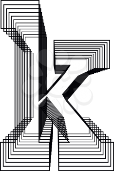 Letter k  Line Logo Icon Design - Vector Illustration