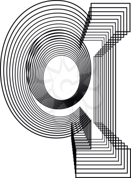 Letter q  Line Logo Icon Design - Vector Illustration