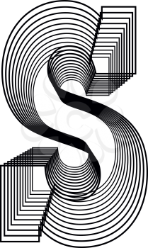 Letter s  Line Logo Icon Design - Vector Illustration