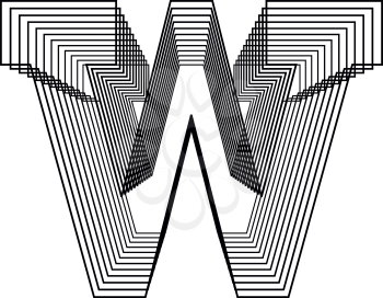 Letter w  Line Logo Icon Design - Vector Illustration