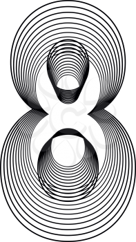 Number 8  Line Logo Icon Design - Vector Illustration