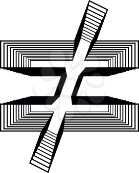 font Symbol Line Logo Icon Design - Vector Illustration