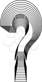 QUESTION MARK Symbol Line Logo Icon Design - Vector Illustration