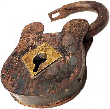 Royalty Free Photo of an Antique Brass Padlock