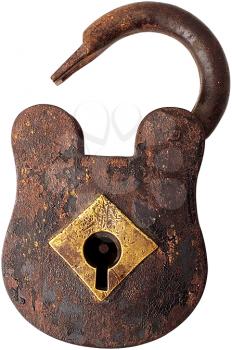 Royalty Free Photo of an Antique Brass Padlock 