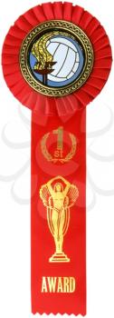 Royalty Free Photo of a First Place Volleyball Ribbon