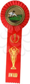 Royalty Free Photo of a First Place Pool Ribbon 