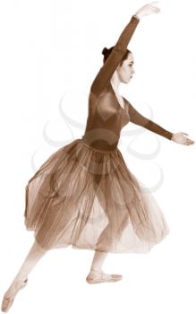 Royalty Free Sepia Tone Photo of a Ballerina