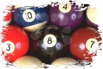 Royalty Free Photo of a Many Billiard Balls